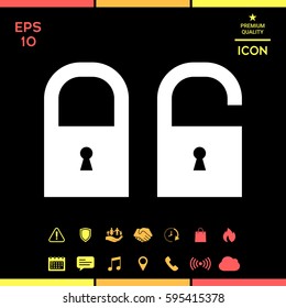Lock, unlock - set  icon