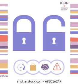 Lock, unlock - set  icon