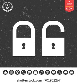 Lock, unlock - set  icon