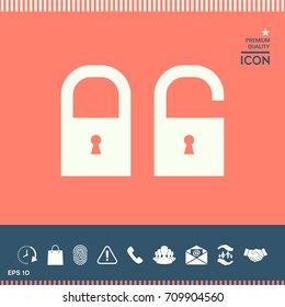 Lock, unlock - set  icon