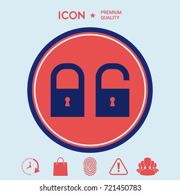 Lock, unlock - set  icon