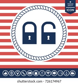 Lock, unlock - set  icon