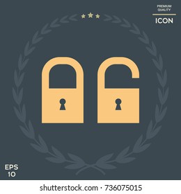 Lock, unlock - set  icon