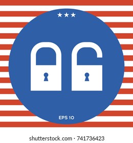 Lock, unlock - set  icon