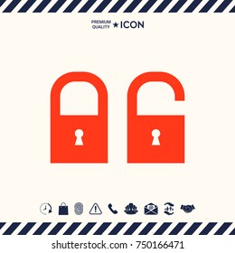 Lock, unlock - set  icon