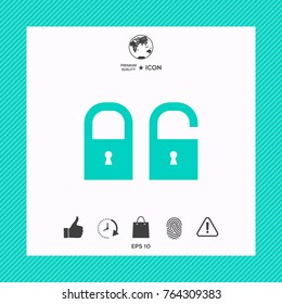 Lock, unlock - set  icon