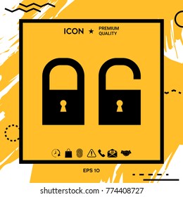 Lock, unlock - set  icon