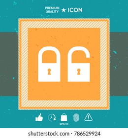 Lock, unlock - set  icon