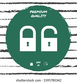 Lock, unlock - set icon. Graphic elements for your design