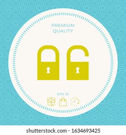 Lock, unlock - set icon. Graphic elements for your design