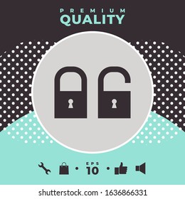 Lock, unlock - set icon. Graphic elements for your design