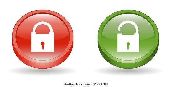 1,897 Lock Unlock Icon Green And Red Images, Stock Photos & Vectors ...