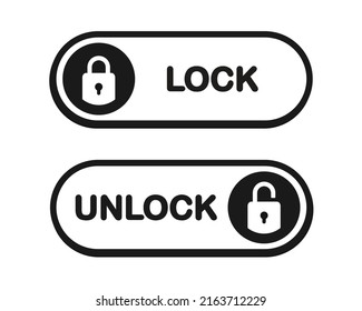 Lock Unlock sign symbol. Vector illustration