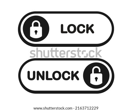 Lock Unlock sign symbol. Vector illustration