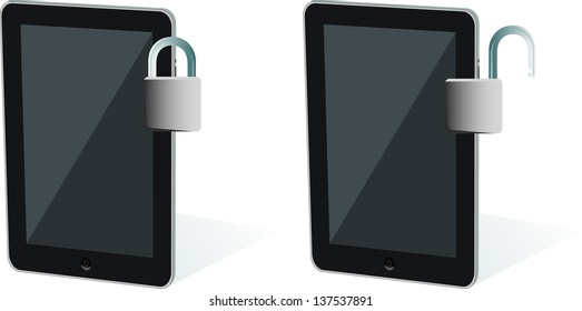 Lock and unlock tablet