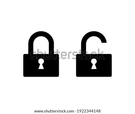 Lock and Unlock vector icon isolated on white background. Vector EPS 10