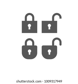 Lock and unlock vector icons