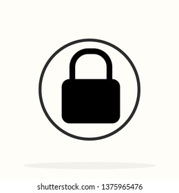 Lock and unlocked vector icons security padlock, password, privacy symbol for graphic design, logo, web site, social media, mobile app, illustration