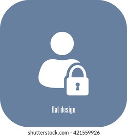 lock user vector icon
