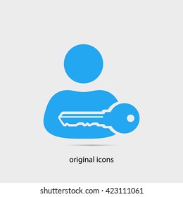 lock user vector icon