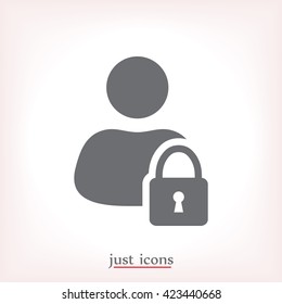 lock user vector icon