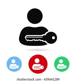 lock user vector icon