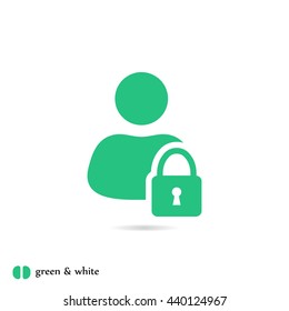 lock user vector icon