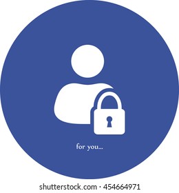 lock user vector icon