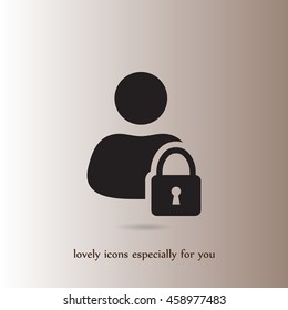 lock user vector icon