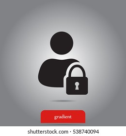 lock user vector icon