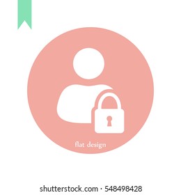 lock user vector icon