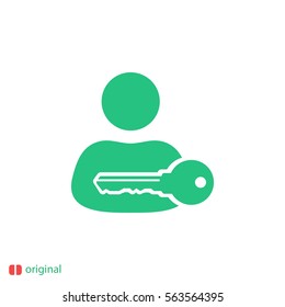 lock user vector icon