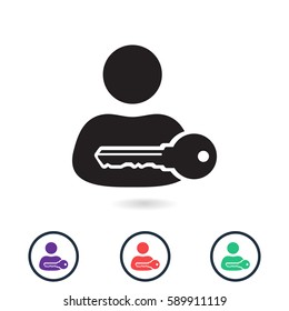 lock user vector icon