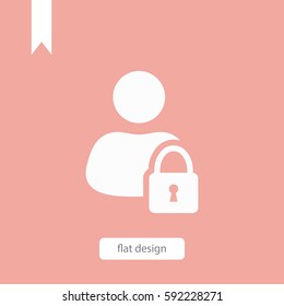 lock user vector icon