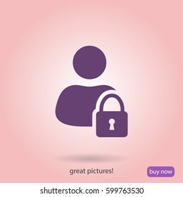 lock user vector icon