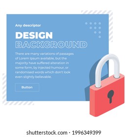 Lock. Vector 3d isometric, color web icons. Creative design idea, concept for infographics.