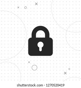 Lock vector best flat icon on texture background , EPS 10