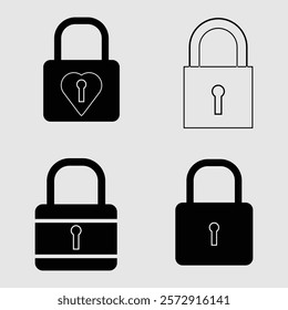 lock vector design art illustration .