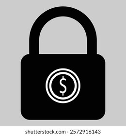 lock vector design art illustration .