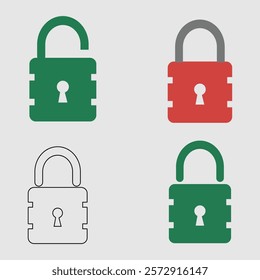 lock vector design art illustration .