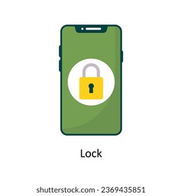Lock vector Flat Icon Design illustration. Symbol on White background EPS 10 File