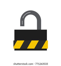 Lock Vector Flat Icon, simple & modern icon illustration with dark & Fun Color