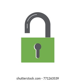 Lock Vector Flat Icon, simple & modern icon illustration with dark & Fun Color