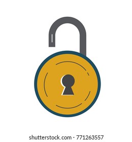 Lock Vector Flat Icon, simple & modern icon illustration with dark & Fun Color