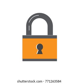 Lock Vector Flat Icon, simple & modern icon illustration with dark & Fun Color