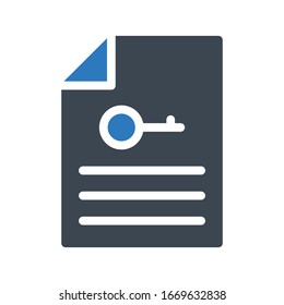 lock vector glyph color icon 