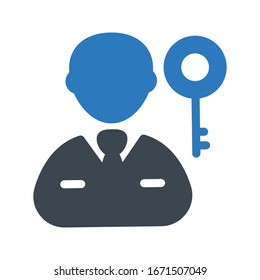 icono de color de glifo del vector de bloqueo 