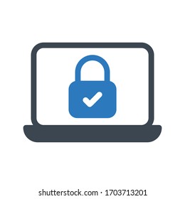 icono de color de glifo del vector de bloqueo 