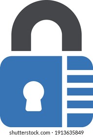 icono de color de glifo del vector de bloqueo
