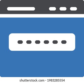 icono de color de glifo del vector de bloqueo